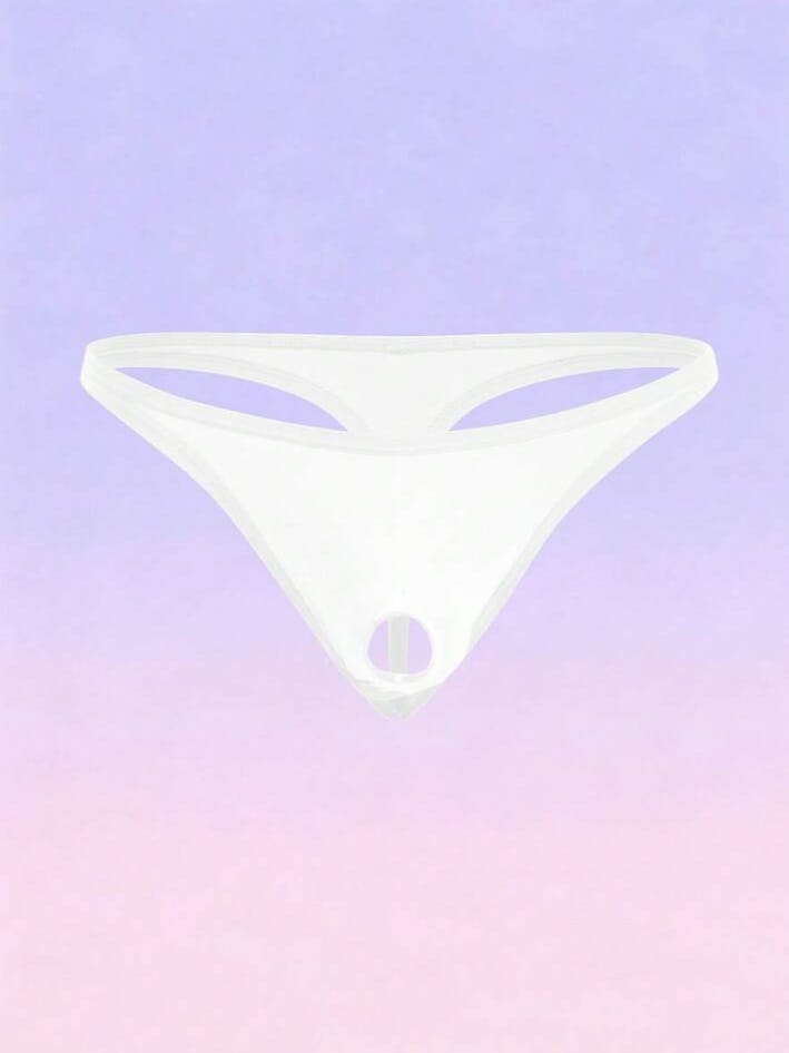 Men's Solid Color Elephant Pattern Thong Underwear